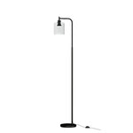 Artiss Floor Lamp Light Stand Modern Home Living Room Office Reading Glass Shade Black LAMP-FLOOR-SF-JF5470