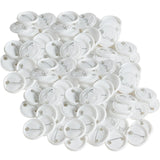 500 Sets 1.25 inch 32mm Pin Back Button Parts, Plastic/Metal Button, Clear Film, Machine NOT V767-VVR-XZGSLH32MM50024OYV0