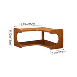Kdkad 2-Tier Corner Desk Shelf 14x5 Inch Solid Wood Organizer for Kitchen/Bathroom/ice V1189-WXFWAL-20260326-02601