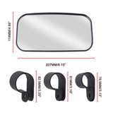 Ortofally Rearview Mirror Set Side Mirror Back Up Mirror Modification Kit for UTV ATV 22X13X6CM V1189-LWWAL-20260327-03378