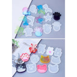 36pcs Animals Quicksand Mold Handmade Pendant Silicone Mold Resin Casting Mold for DIY Keychain V1192-AZ-W-23430