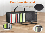 DVD Storage Bags 6 Pcs, Clear PVC Plastic CD Organizer with Handles and Zipper, Media Holder V1192-AZ-W-22698