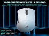 SOLAKAKA SM805 Tri-Mode Lightweight Wireless Gaming Mouse, 24000 DPI with Two Side Buttonswhite V1300-SM805-WHITE