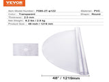 Plastic Table Cover, 48 x 48 Inch 2.0 mm Thick Clear Table Protector, Round PVC Desk Mat, Waterproof V952-YXPVCZB48X48UGUKXV0