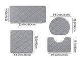 Clearance Tyidzon Bathroom Rugs 4 Piece Ultra Soft & Non-Slip Memory Foam Bath Mats for Bathroom, V1189-LWWAL-20260325-01696
