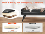 Leather Storage Ottoman Bench, PU Leather Bench with Storage and Metal Legs, Modern Shoe Benches V952-PZWSZYXTK415IFM6R001V0