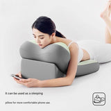 Green Memory Foam Reading Pillow & Back Support Cushion with Adjustable Wedge, Ergonomic Neck and V888-ELOSUNG54158