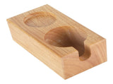 2Hole Wooden Tamper Base Natural Wood Color External Durable Tamping Station Handle Stand for V1294-YM0710-3118210241211