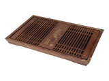 Kungfu Tea Tray Chinese Gongfu Tea Tray Drainage Water Storage Wood Tea Table with Drain Pipe Light V1294-YM0703-3118230040212