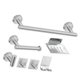 Bathroom Hardware Accessories Kit 7 Piece Towel Rack Tissue Holder Coat Hook Razor Hook Soap Tray V1294-YM0703-3112230004211
