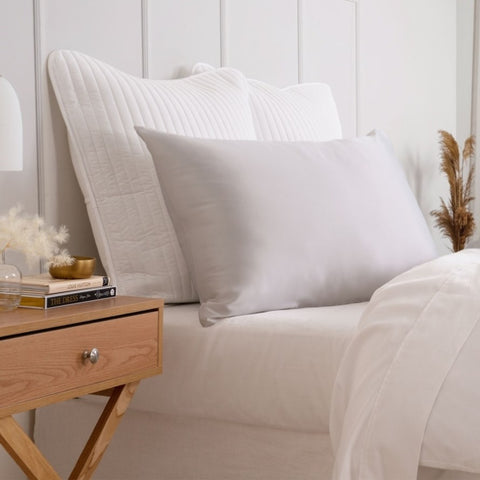 Pure Silk Pillow Case by Royal Comfort-Silver ABM-204835