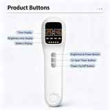 Red Light Spectrometer Device, 3 * 808nm Infrared 16 * 650nm Beads, 4 Modes 12 Levels Timer Home V1107-110-44551
