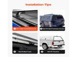 Truck Ladder Rack, 53.3-80.01 cm Height, Adjustable Non-Drilling Aluminum Cargo Rack with Sidebar, V952-PKHJTJKLDCBKLL6NPV0