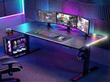 Artiss Electric Standing Desk Height Adjustable Gaming Desk Home Office 140cm HASD-ET156E-GAME-BK-AB