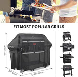 1 Piece 420D Oxford BBQ Grill Cover, Waterproof UV-Resistant Outdoor Protector for Charcoal Grills, V1189-LC-HW-00292