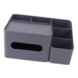 Tissue Box Organizer with Lid Plastic Exquisite Smooth Surface Tissue Desk Organizer for Home Office V1294-YM0706-3117230170013