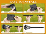 4 Pack Solar Lights Outdoor Waterproof Garden Lights with Warm LED Light Landscape Lighting for Yard V1107-118-02706-WAR-4PACK
