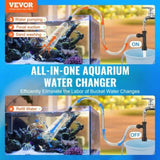 VEVOR Aquarium Vacuum Gravel Cleaner, 50 ft PVC Hose Fish Vacuum Gravel Cleaner, Siphon Fish V952-HXSHSQ49YCKLUONBWV0