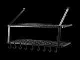 Toque Metal Pot Pan Rack Hanging Kitchen Shelf Wall Mounted Organizer 10 Hooks KT1064-BK-AU