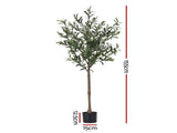 Artiss 155cm Artificial Olive Tree Faux Trees Indoor Decor Artificial Plants Lifelike Plant AP-TREE-OLIVE-155