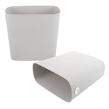 2Pcs Narrow Plastic Garbage Can Grey Multipurpose Use for Home Kitchen Bedroom V1369-AZ3-W-18207