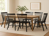 Levede 6x Dining Chairs Kitchen Winsor Black CH1035-2-BKX3