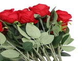 50pcs Artificial Roses Realistic Real Looking Long Stem Fake Roses for DIY Wedding Bouquets V1294-YM0901-3115240075711