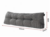 Giselle Headboard Pillow for Sitting in Bed, Upgraded Shredded Foam Reading Wedge Cushion for Lumbar HBP-WAVBTN-COR-GY-D