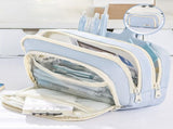 Big Capacity Pencil Case, 3 Compartments Large Pencil Pouch Pen Bag Pencil Box Holder Organizer, V1366-AZ2-W-25267