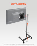 Rolling TV Stand, Mobile TV Cart for 17-55 Inch Screens, Portrait to Landscape, Portable TV Stand V952-TYSDLDDSJZJZ3HJ50001V0