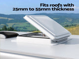 Weisshorn Caravan Roof Vent Fan Air Exhaust Hatch 12V RV Motorhome Camper White CARAVAN-VENT-B-42X42X12-WH