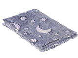 1.5x2m Luminous Blanket Double Side Flannel Star Moon Design Soft Glow in The Dark Blanket for V1294-YM0523-3117220043214