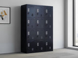 12-Door Locker for Office Gym Shed School Home Storage - Standard Lock with Keys V63-839091