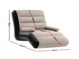 Gardeon Inflatable Chair Sun Lounger Blow Up Folding Air Chairs Sofa for Camping with Pump IAS-SINGLE-CO