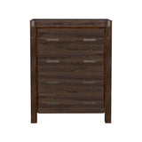 Tallboy with 4 Storage Drawers Solid Wooden Assembled in Chocolate Colour V43-TBY-NOW-CHK