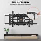 VEVOR Full Motion TV Fits for Most 37-90 inch TVs, Swivel Tilt Horizontal Adjustment TV Wall V952-BGDS600400228OBYHV0