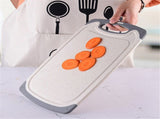 Beige 3-Piece Wheat Straw Cutting Board Set Non-slip, Groove Design, Plastic Chopping Board for V888-ELOSUNG17731