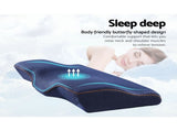 Butterfly Memory Foam Cervical Pillow, Ergonomic Neck Support Pillow, Navy V1188-MS-617-073
