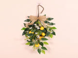 Artificial Lemon Teardrop Wreath Wall Hanging Teardrop Lemon Fruit Wreath Artificial Lemon Swag V1294-YM0714-211231XU01-2