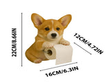 Darzheoy Dogs Toilet Roll Holder Series, 3D Resin Cute Dog Towel Rack, Wall Mouted Toilets Paper V1189-WXFWAL-20260326-02521