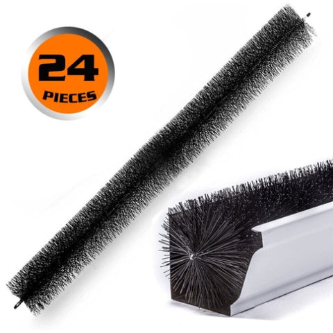 98x10cm 24Pc Gutter Brush Roof Leaf Guard Heavy Duty Twigs Filter Home Garden V465-219100X2