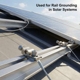Grounding Lug 6.7mm Aluminium Alloy Rail Connector for Solar Roof, Ground Mount & Carport Systems V1258-DP02-C-2173