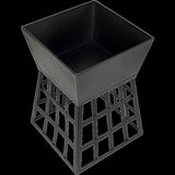 Black Fire Pit Square Log Patio Garden Heater Outdoor Table Top BBQ Camping V63-835261