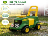 John Deere Sit N Scoot Activity Tractor Kids Ride On Toy with Sounds JD-35206
