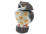 Fake Owl Statue Plastic Owl Bird Deterrents Scarecrow Owl Decoy with Shaking Head Bird Repel for V1294-YM0703-3111230099611