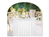 4 Pack 32x43 Inch Highboy Cocktail Cover White, Cocktail Covers with Wavy Drape High Top V1370-AZ4-01564