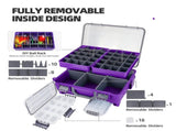 Upgraded Large Capacity Waterproof Floating Tackle Box with Rod Holder, Airtight Organizer with V1107-CS-OLGPFGG6