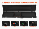 Bass Guitar Hard Case, 1220 mm Rectangular Guitar Hard Case, With Lock Latch Keys Handle, PVC V952-JXJTYHJXJHBBVUUYRV0