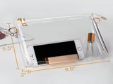 Clear Purse for Women - Stadium Approved Clear Bag for Events with Zipper, Crossbody Bag for V1258-DP02-F-341