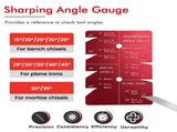 Adjustable Honing Guide Tool Set for Woodworking Chisels and Plane Blades with Rolling Base Angle V1341-ZY-QTSC5FT4-RED